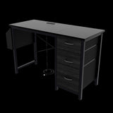 47.3"office desk with power outlet,3 drawers,Large Side Pocket, Desk Easy to Assemble,Frame W2887P239987