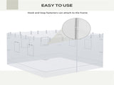 White 10' x 10' Canopy Screen Walls for Patio Party, Replacement Netting with 6 Service Windows 63171321