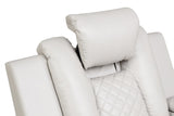 LED & Power Recliner Chair Made With Faux Leather in Ice 659436190283