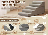 5-Step Dog Stairs Steps for High Bed, Pet Steps for Small Dogs and Cats, Non-Slip Removable Washable 93679291