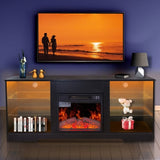 ZUN Fireplace TV Stand With 18 Inch Electric Fireplace Heater,Modern Entertainment Center for TVs up to W1625P152181