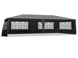 10x20ft Black Pop Up Canopy Tent, 6 Removable Sidewalls with 2 Doors 4 Windows, 38534135