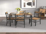Dining Table Set for 4, Wood Kitchen Table with Chairs Dinning Table Set for Kitchen & Dining Room, 53776842
