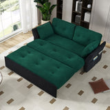 Convertible Pull Out Sofa Bed Queen Size, 3-in-1 Convertible Sleeper Couch with Thicked Cushions and W3163P269679