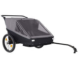 2 in 1 Kids Bike Trailer and Stroller for 1 to 2 Children, Jogging Function, Foldable Compact W1364P417578