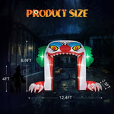 8.9 FT Halloween Inflatables Clown Archway Outdoor, Scary Halloween Giant Clown Blow up 42020143