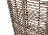 Extra Large Round Poly Rattan Decorative Storage Basket with Handles, 18.7 in x 16 in 66249194