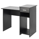 ZUN High-quality Integrated Melamine Board Computer Desk with Drawer 8526 Black 24627158