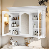 40" Medicine Cabinet with Mirror, Bathroom Storage Cabinet with Mirror Door and Shelves, Wall N710P264317K