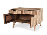 Stylish - Style 2 -Drawer 2 -Door Cabinet , Mango Wood in Natural Finish N780P234027N