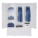 ZUN 12 Cube Organizer Stackable Plastic Cube Storage Shelves Design Multifunctional Modular Closet 88526165