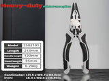 Two tiger pliers, five in one multifunctional pliers set, industrial grade with PVC handle, 35409782