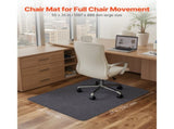 Office Chair Mat, 55 x 35-inch Floor Protector for Hard Surfaces, Durable Polyester Surface, 30351194