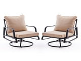 Patio Furniture Set of 2, Outdoor Swivel and Rocking Patio Chairs with 4" Thick Cushions, Bistro Set T3623P409870