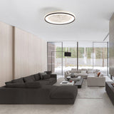 19 Inch RGB Dimmable Led Enclosed Ceiling Fan with Light Flush Mount Bladeless 6 Speed Remote 23895230