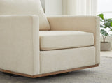 30.7"W Square Upholstered Swivel Accent Chair and Comfy Accent Single Sofa 360 Degree Club W3188P280020