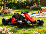 Red 24V Electric Go Kart Dual 150W Motors, Adjustable Seat, 11.2MPH High Speed, Slow Start, 33546426