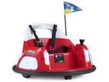 Red 5-Point Seat Belt Kids Bumper Car with Flashing Lights & Music, Safe 0.7-1.2 MPH Ride-On Toy for 52136886