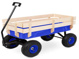 Heavy Duty Steel Wooden Side Support Cargo Wagon with 10" All-Terrain Air Tires, Up to 220lb Load 32834539