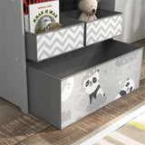 ZUN Grey toy organizer with storage box 57415544