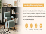 Mid Century Modern Accent Chair with Solid Wood Frame, Upholstered Living Room Chairs with Thick W3835P484157