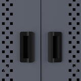 Metal garage storage cabinet lockable door and adjustable shelves, rolling tool storage cabinet W396P305781