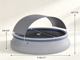 118 x 68 Large Capacity Outdoor Inflatable with Sunshade Tent, TearResistant PVC BlowUp 90250049