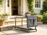 Gray Foldable Garden Kneeler and Seat Heavy Duty 2-in-1 Stool with EVA Pad and Detachable Tool 82842220