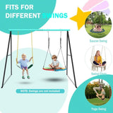 Porch Swing 2 Seats, 440lbs Weight Capacity Swing Stand, Heavy Duty A-Frame Swing, Swing Stand 11483538