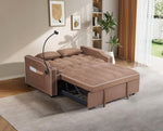 ZUN 1 versatile foldable sofa bed in 3 lengths, modern sofa sofa sofa suede pull-out bed, adjustable W2614P220541