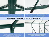 No provide self pick-up 6X10FT Polycarbonate Greenhouse Raised Base and Anchor Aluminum Heavy Duty 11143357