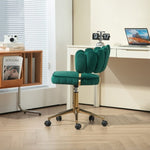 ZUN COOLMORE Velvet Home Office Desk Chair, Modern Cute Computer Chair, Wheels Height Adjustable W395P224531