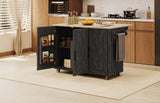 K&K 51.2"W Geometric Twill Stripe Textured Design Kitchen with Drop Leaf, Farmhouse Kitchen N707P221444B