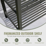 Outdoor Kitchen Island with Storage, Aluminum Kitchen Storage Island Kitchen Food Prep Table with W1859P171908