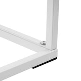 48*28*58cm C Type Single Layer MDF Iron Rectangle White Triamine Side Table White Spray 64750440