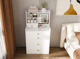 3-in-1 Dressing Table with LED Mirror & Stool - Compact Makeup Vanity with 4 Drawers, 55391704