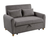 Justine 54" Brown Corduroy Convertible Sleeper Loveseat B061P160678