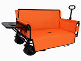 3-in-1 Convertible Folding Wagon Cart with Bench Seat & Rear-Mounted Folding Tabletop - 500lbs W2932P320639