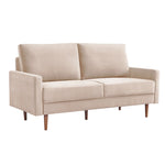 ZUN 69 Inches Modern Decor Upholstered Sofa Furniture, Wide Velvet Fabric Loveseat Couch, Solid Wooden B082111402