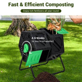 130L Garden Compost Tumbler with Sliding Doors 28017194