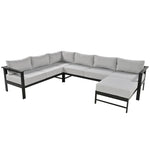 ZUN U-shaped multi-person outdoor sofa set, suitable for gardens, backyards, and balconies. 76031371