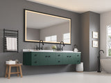 84 x 48 Inch LED Bathroom Mirror with Aluminum Frame, Wall Mounted Vanity Mirror, Anti-Fog, Memory, W2287P279143