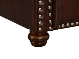 Living Room Sofa Single Seat Chair with Wood Leg Burgundy Faux Leather W1097125452