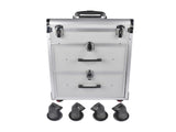 Portable 3-Tier Rolling Makeup Case with Universal Wheels for Makeup, Nail Art, Hair Styling Tools 87303464