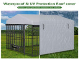 Large Dog Kennel Outdoor Pet Pens Dogs Run Enclosure Animal Hutch Metal Coop Fence with Roof W1820P321938