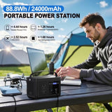 Portable Station P86,88.8Wh 3.7 V LiFePo4 Battery,with 120W AC Outputs, Solar 49844724