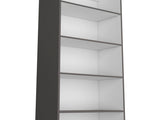 Matt Gray and White 5-Shelf Bookcase B062P175160