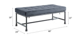 Brantley Gray Velvet & Sandy Gray Finish Bench B2726P306887