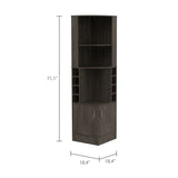 Seattle Bar Cabinet, Eight Bottle Cubbies, Two Large Open Shelves B128P322509