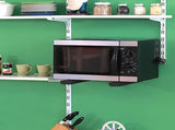 L-Shaped Microwave Wall Mount Shelf, Rust Resistant Carbon Steel Bracket with 35KG Weight Capacity, 70263892